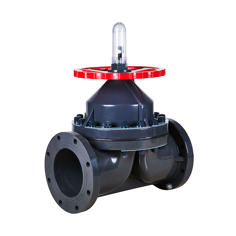 PVC-U G41F-10U টাইপ A Flanged Diaphragm Valve DN15–300 1/2'-12' ANSI স্ট্যান্ডার্ড