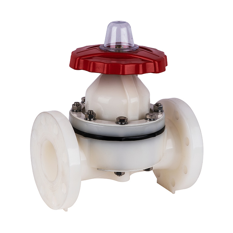 PVDF G41F-10F ফ্ল্যাঞ্জড ডায়াফ্রাম ভালভ DN20-150 20A-150A JIS স্ট্যান্ডার্ড