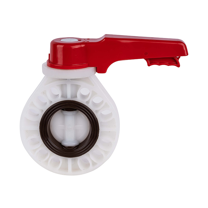 PVDF D71X-10F হ্যান্ড হুইল টাইপ বাটারফ্লাই ভালভ DN15-200 15A-200A JIS স্ট্যান্ডার্ড