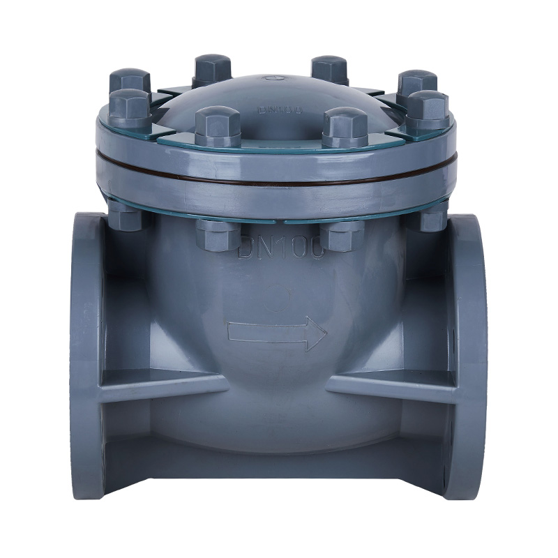 PVC-C H44F-10V সুইং টাইপ চেক ভালভ DN15-300 GB স্ট্যান্ডার্ড