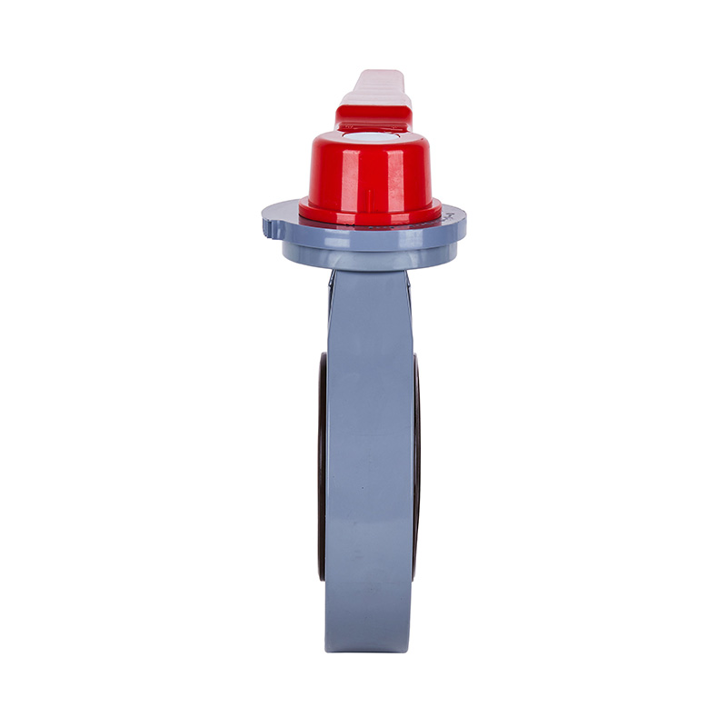 PVC-C D71X-10V হ্যান্ডেল বাটারফ্লাই ভালভ DN15-200 15A-200A JIS স্ট্যান্ডার্ড