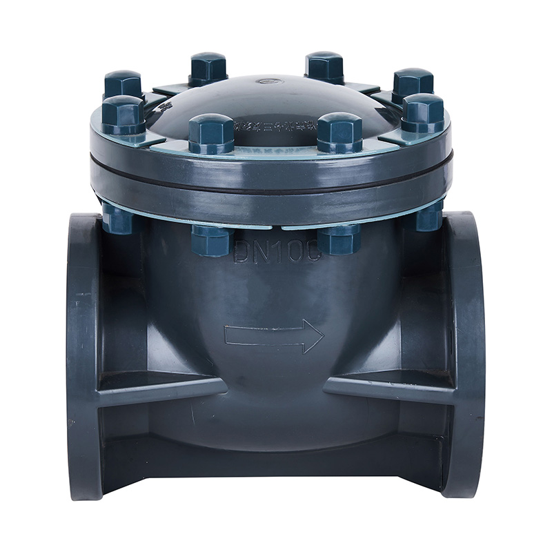 PVC-U H44F-10U সুইং টাইপ চেক ভালভ DN15-300 1/2'-12' ANSI