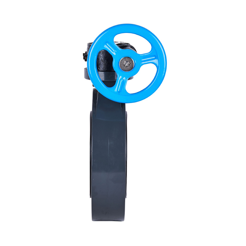 PVC-U D371X-10U ওয়ার্ম-গিয়ার বাটারফ্লাই ভালভ DN40-1000 40A-1000A JIS