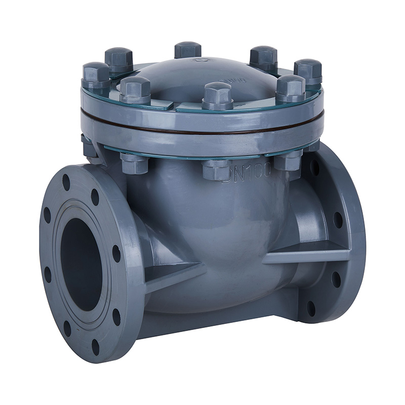 PVC-C H44F-10V সুইং টাইপ চেক ভালভ DN15-300 1/2'-12' ANSI স্ট্যান্ডার্ড