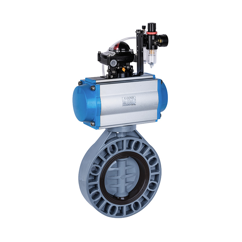 PVC-C D671X-10S বায়ুসংক্রান্ত বাটারফ্লাই ভালভ DN40-1000 40A-1000A JIS স্ট্যান্ডার্ড
