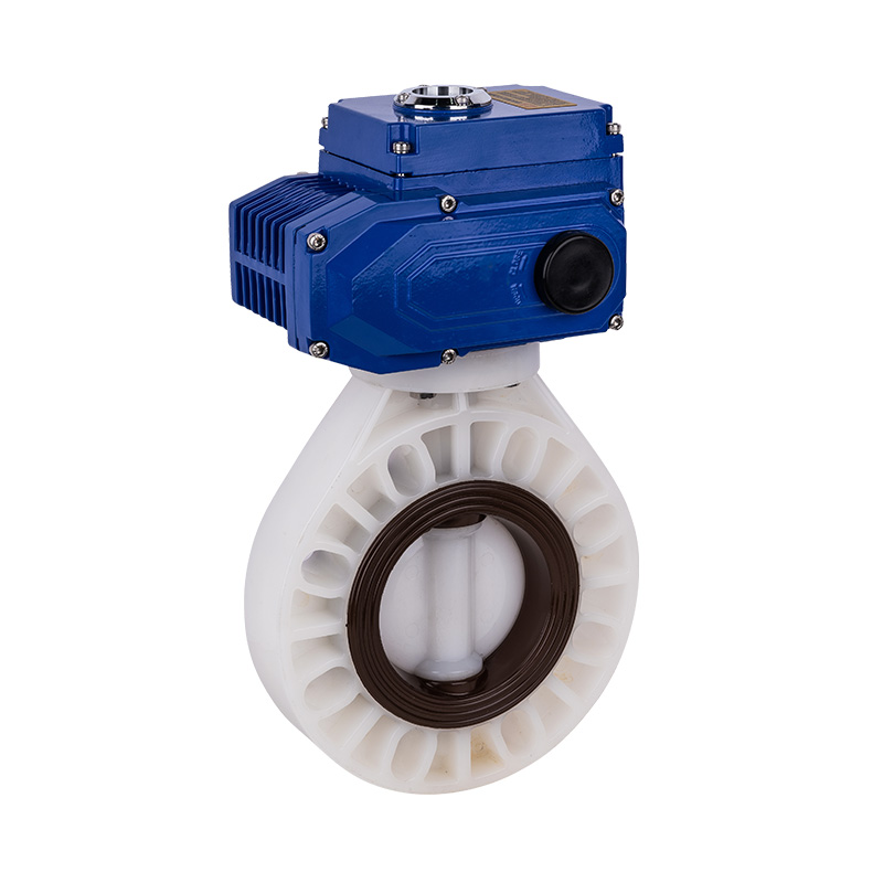 PVDF D971X-10F বৈদ্যুতিক বাটারফ্লাই ভালভ DN40-1000 40A-1000A JIS