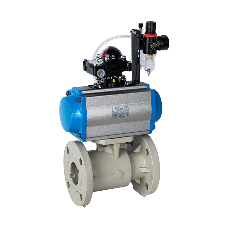 PPH Q641F-10S বায়ুসংক্রান্ত ফ্ল্যাঞ্জ বলভ ভালভ DN20-300 20A-300A JIS মানের