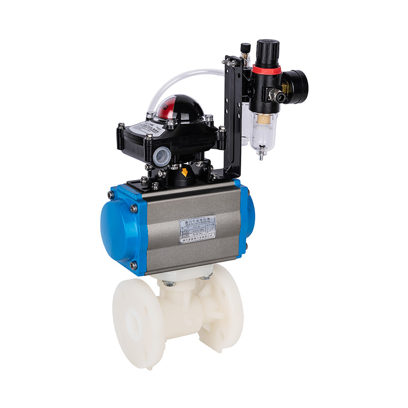 PVDF Q641F-10F বায়ুসংক্রান্ত ফ্ল্যাঞ্জ বল ভালভ DN15-300 1/2'-12' ANSI