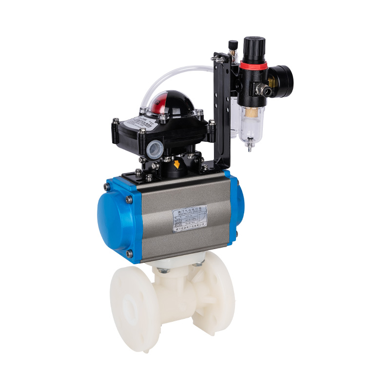 PVDF Q641F-10F বায়ুসংক্রান্ত ফ্ল্যাঞ্জ বল ভালভ DN15-300 গিগাবাইট