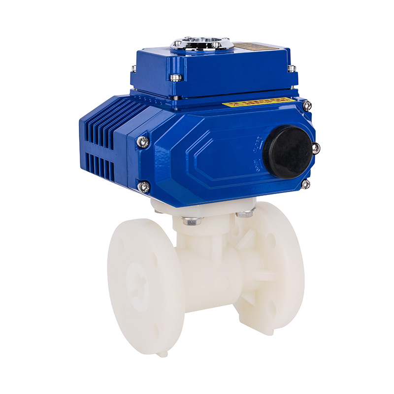 PVDF D941F-10F বৈদ্যুতিক ফ্ল্যাঞ্জ বল ভালভ DN15-300 1/2'-12' ANSI নম্বর